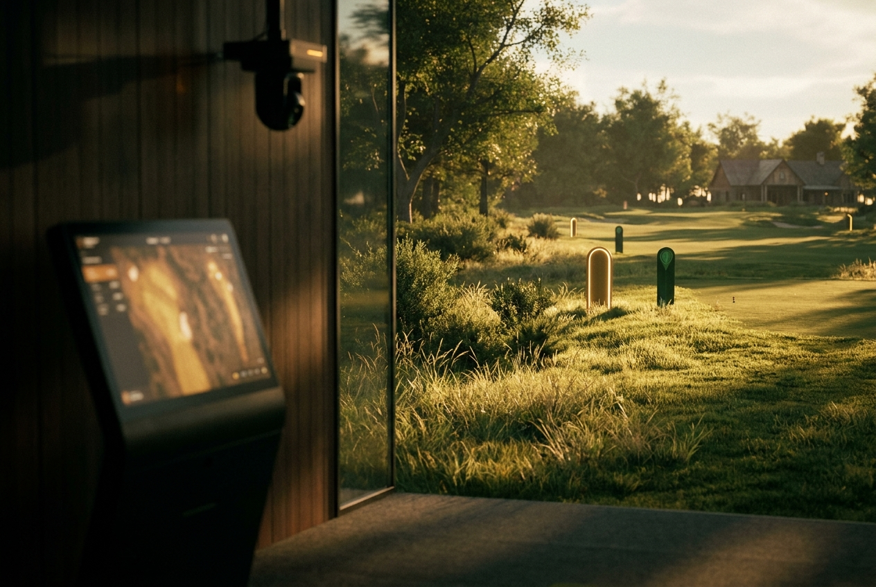 실내 스크린 앞에서 실제 필드감을 보여주는 Unreal Engine 5.3 비주얼